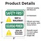 Signmission Not A Walkway Bilingual, 3.5 in W x Rectangle, Vinyl Decal OS-2PACK-SF-D-35-L-10833 - alternate 5